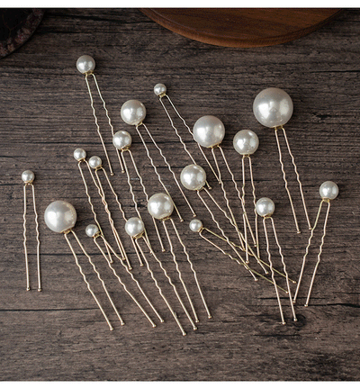 fashion geometric alloy artificial pearls 18 pieces