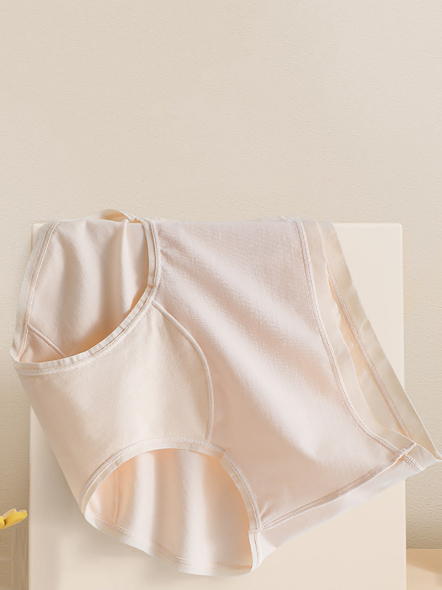 4 Pieces Summer Women Pure Color 100%Cotton Underwear