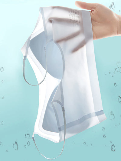 Women Summer Casual Satin Pure Color Seamless Bra