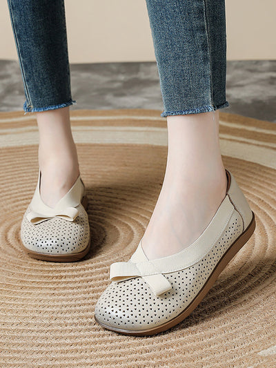 Women Casual Genuine Leather Soft Flat Shoes