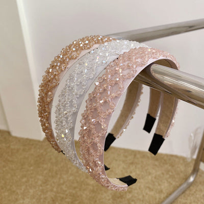 women's retro u shape plaid rhinestone