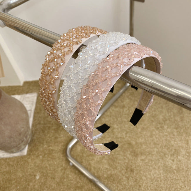 women's retro u shape plaid rhinestone