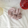 fashion solid color satin handmade hair tie 1 piece