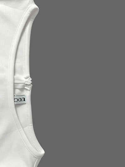 Sleeveless Gauze Pleated Solid Color Split-Joint Round-Neck Evening Dresses Maxi Dresses