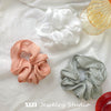 fashion solid color satin handmade hair tie 1 piece