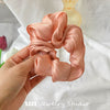 fashion solid color satin handmade hair tie 1 piece