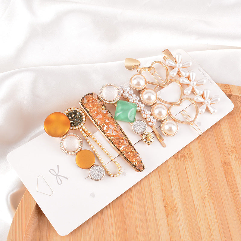 pearl frosted hairpin eight-piece set