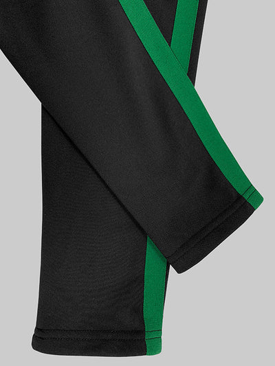 Long Sleeves Loose Buttoned Hollow Printed Split-Joint High Neck Sweatshirt Tops