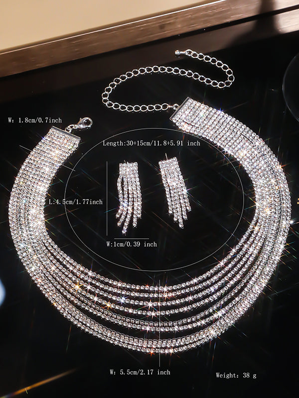 Layered Drop Earrings Necklaces Accessories