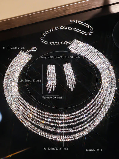 Layered Drop Earrings Necklaces Accessories