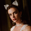retro cat ears lace handmade hair band 1 piece