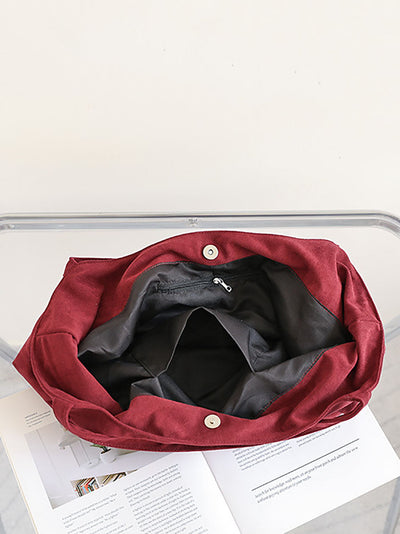 Women Casual Pure Color Flannel Bag