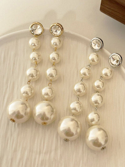 Beaded Geometric Shiny Earrings Accessories