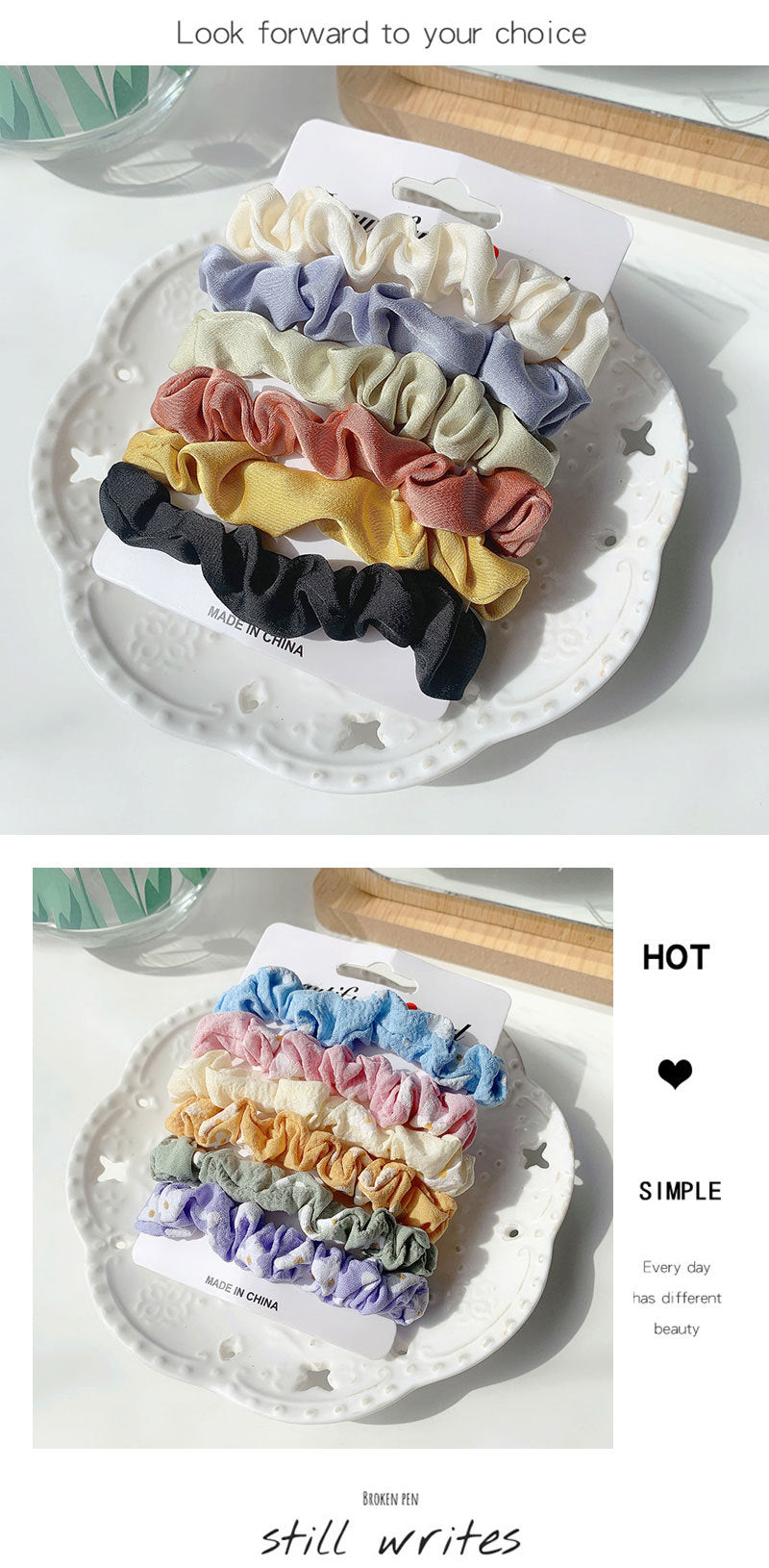 korean  color satin hair rope suit wild hair  scrunchies  ponytail head rope large intestine ring