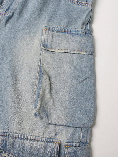 High Waisted Wide Leg Buttoned Hollow Pockets Split-Joint Tube Jumpsuits