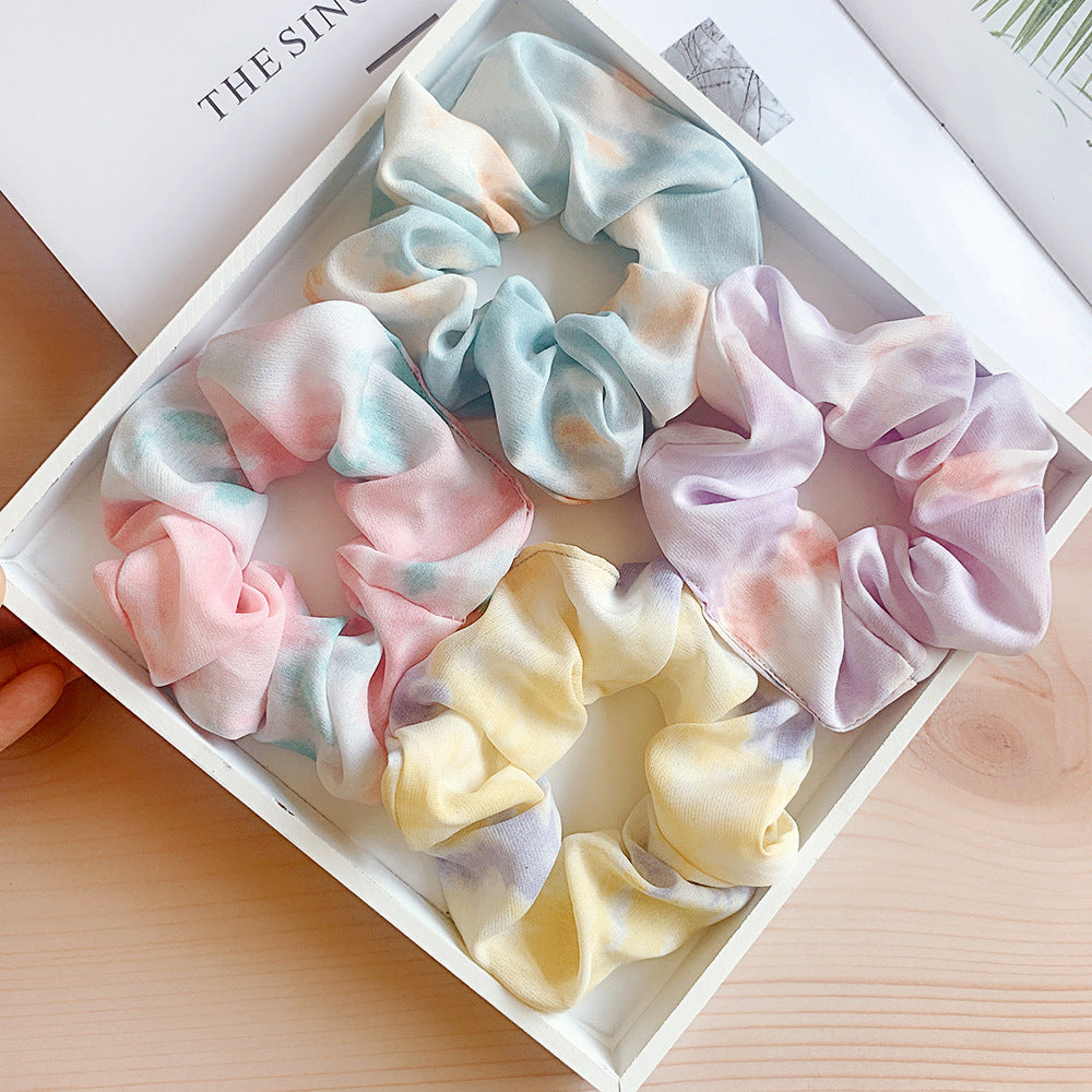 Women's Simple Style Round Cloth Polyester Hair Tie