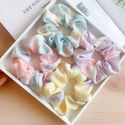 Women's Simple Style Round Cloth Polyester Hair Tie
