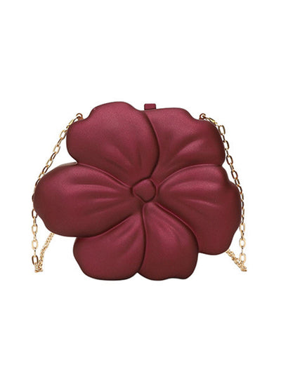 Chains Flower Shape Shiny Crossbody Bags