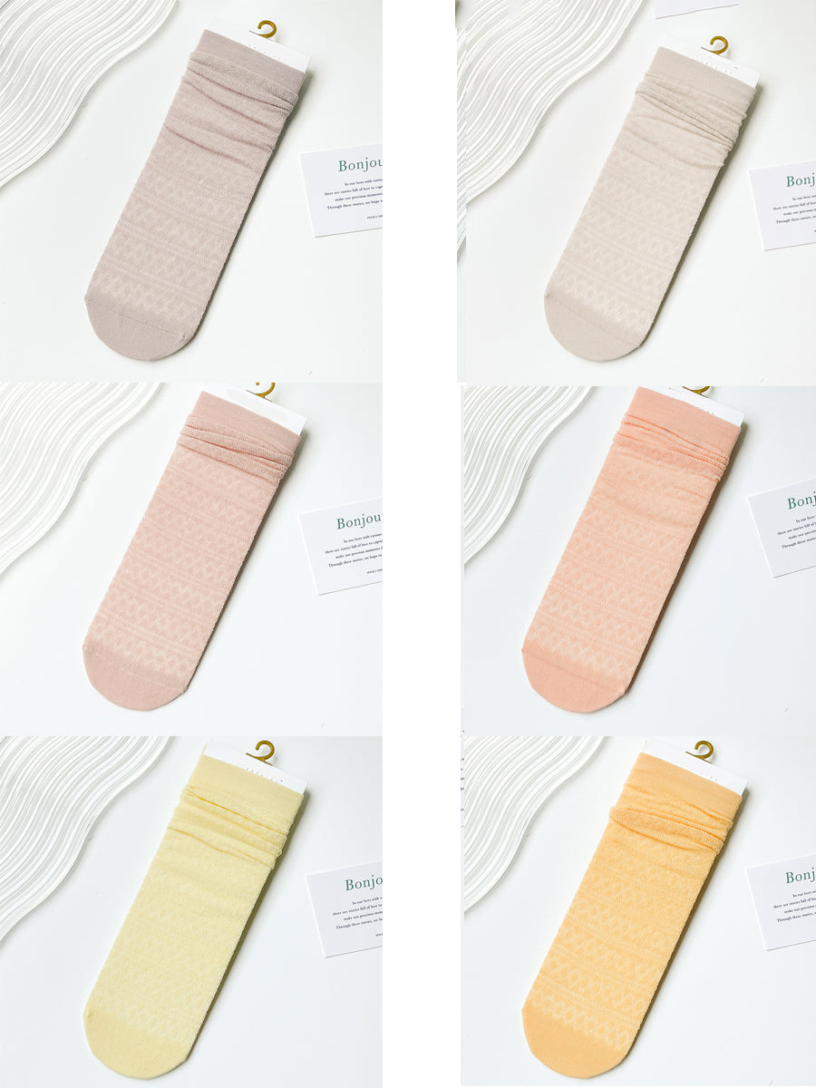 4 Pairs Women Casual Cotton Thin Socks