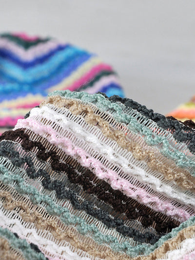 Women Artsy Colorblock Stripe Knitted Hat