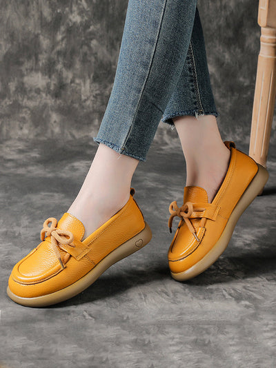 Women Vintage Genuine Leather Soft Flat Shoes