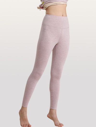 Women Autumn Warm Pure Color High Waist Leggings