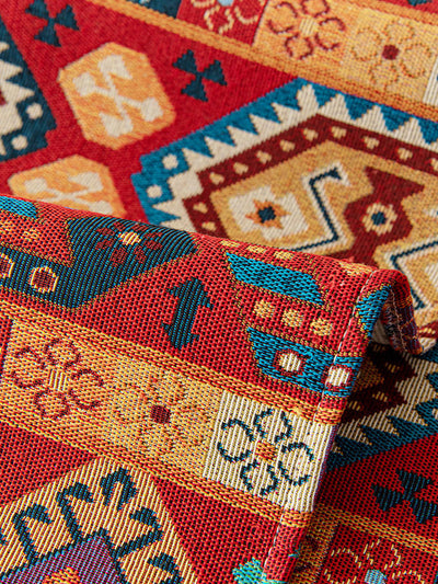 Ethnic Print Tassel Queen Bedcover Sofa Blanket