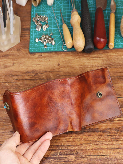 Retro Leather Multifunctional Square Wallet