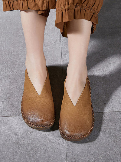 Women Soft Genuine Leather Flat Shoes