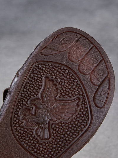 Women Summer Soft Leather Strap Low Heel Shoes