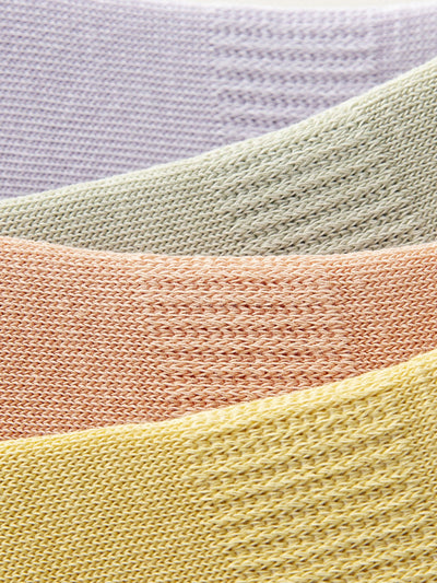 7 Pairs Women Summer Casual Pure Color Cotton Short Socks