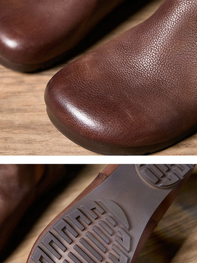 Women Autumn Genuine Leather Ankle Boots