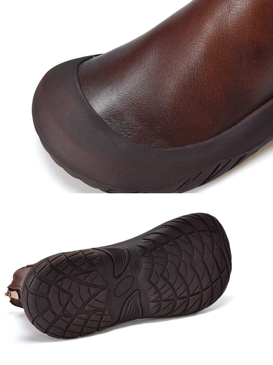 Women Autumn Genuine Leather Ankle Boots