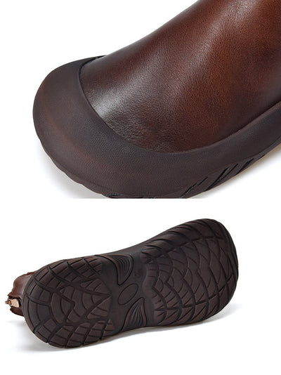 Women Autumn Genuine Leather Ankle Boots