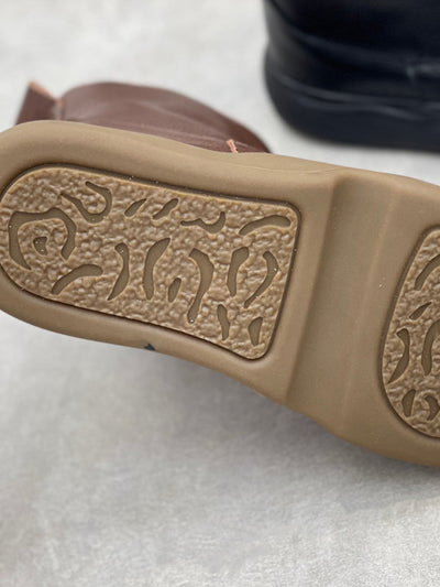 Women Casual Genuine Leather Fleece-lined Boots