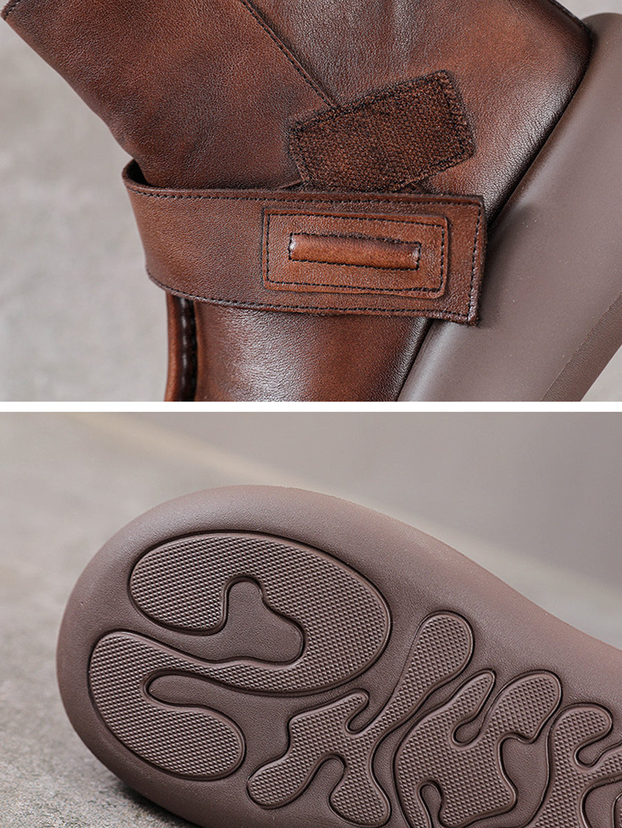 Women Winter Pure Color Platform Ankle Boots