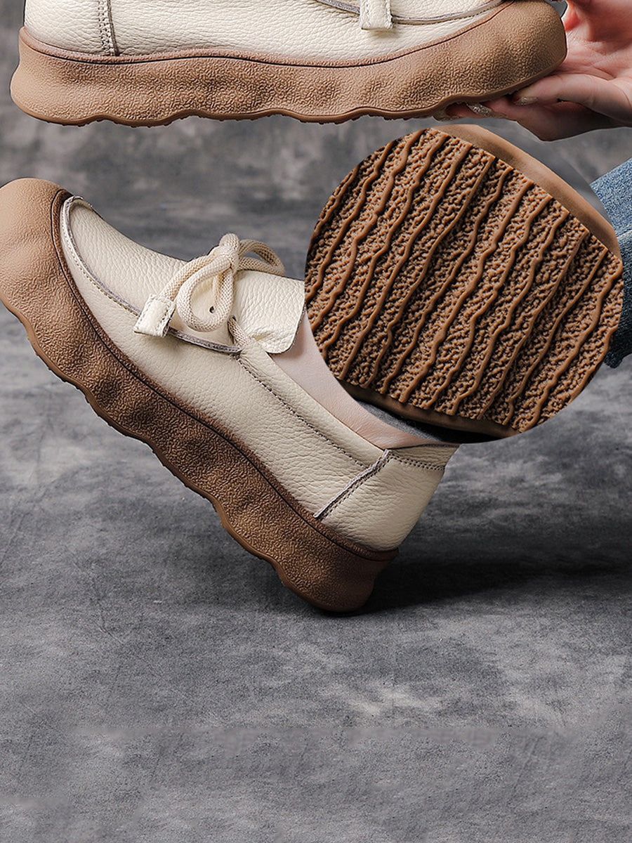 Women Summer Genuine Leather Platform Shoes