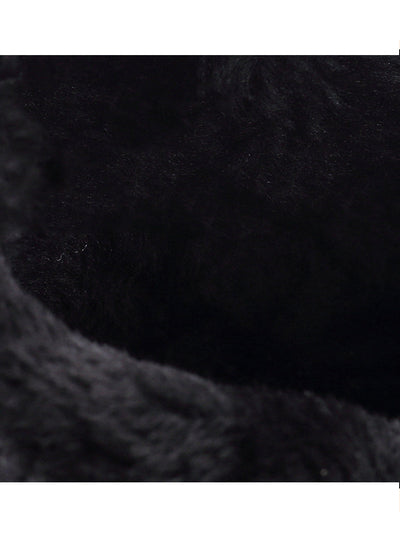 Women Winter Pure Color Leather Mid-Heel Boots