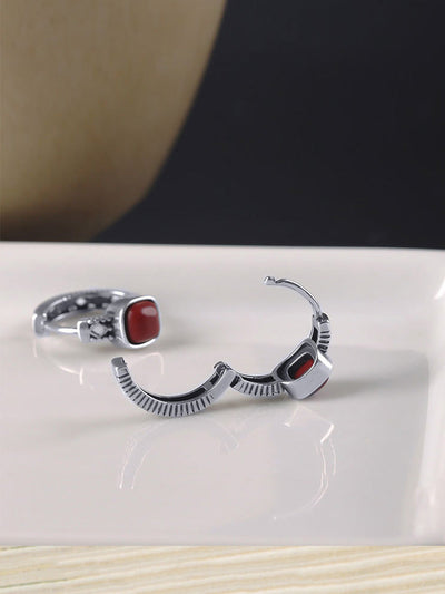 Women Summer Retro Cooper-plating Silver Earrings