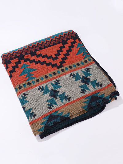 Women Vintage Geometric Warm Travel Shawl