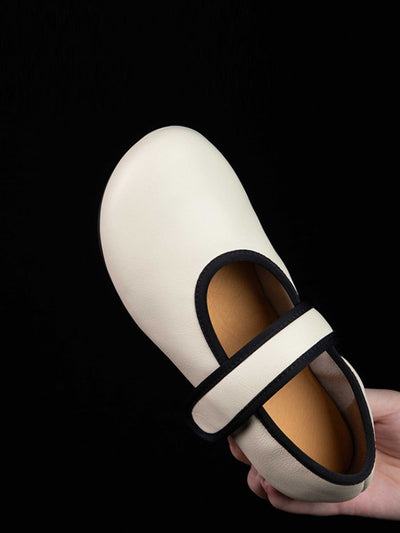 Women Summer Casual Colorblock Leather Shoes