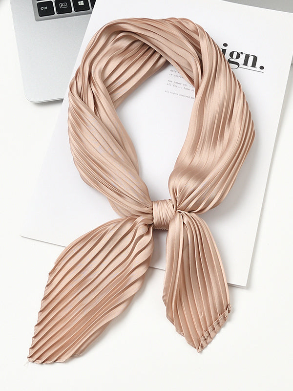 Pleated Solid Color Shawl&Scarf