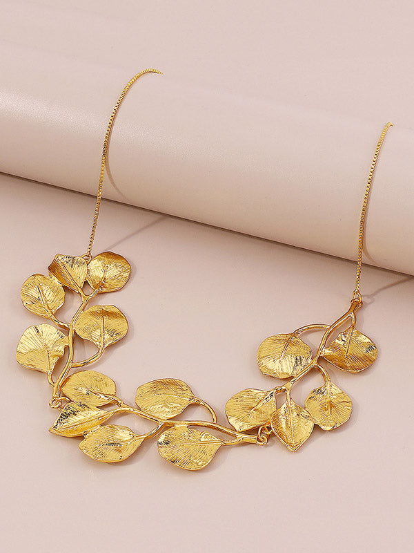Leaves Shape Solid Color Necklaces Accessories