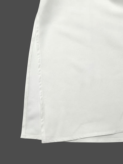 A-Line Flared Sleeves Floral Printed Split-Joint Split-Side Lapel Collar Maxi Dresses Shirt Dress