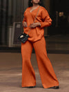 Wide Leg Solid Color Casual Pants Bottoms Trousers