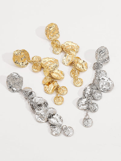 Geometric Solid Color Tasseled Earrings Accessories