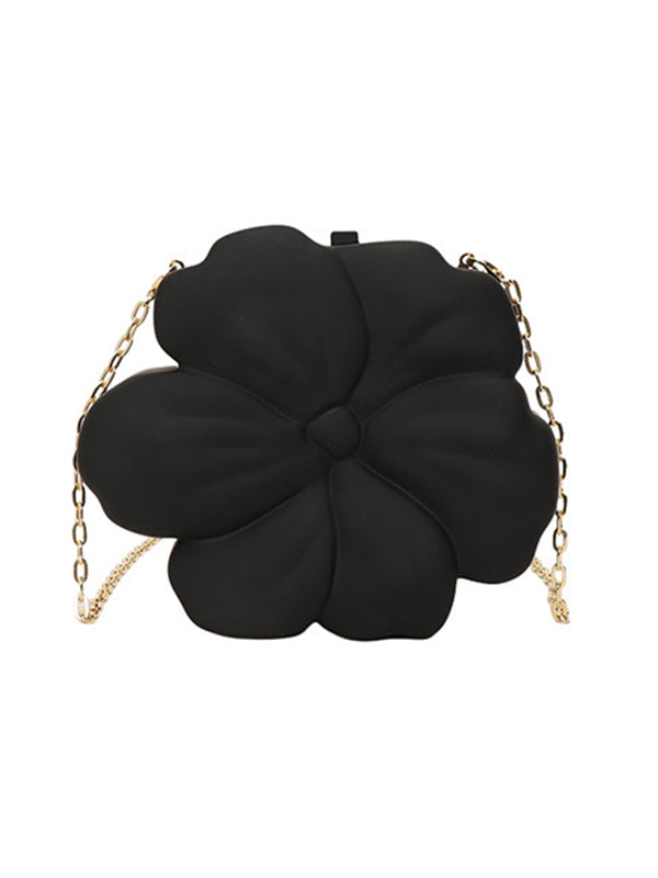 Chains Flower Shape Shiny Crossbody Bags