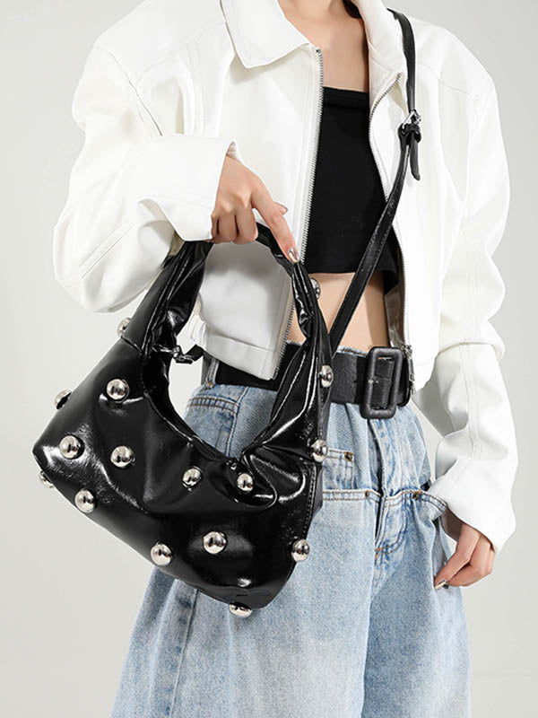 Geometric Rivet Handbags Shoulder Bags