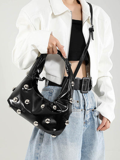 Geometric Rivet Handbags Shoulder Bags