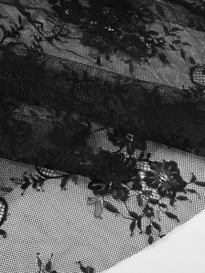 A-Line High Waisted Gauze Pleated See-Through Split-Joint Skirts